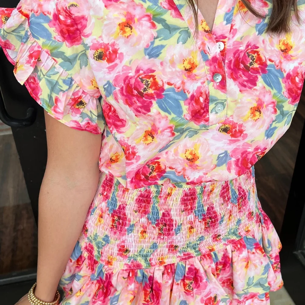 TCEC Gorgeous Feminine Floral Short Dress ! - Picture 4 of 5